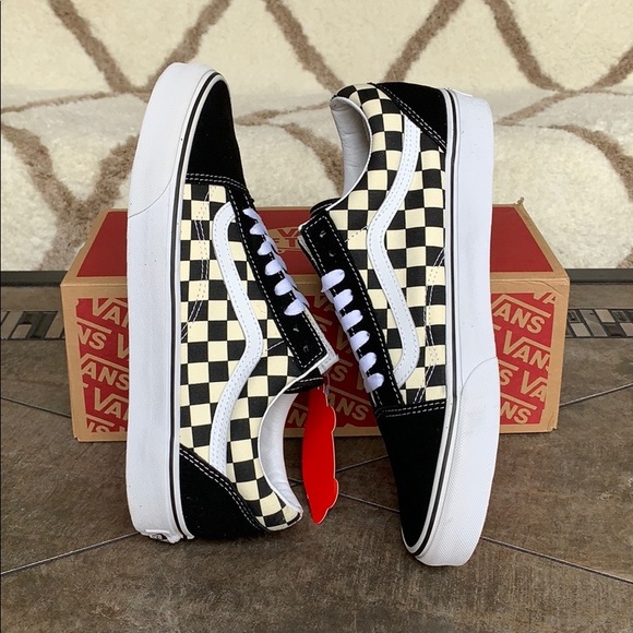 VANS OLD SKOOL PRIMARY CHECK BLACK/WHITE WMNS - Picture 15 of 16